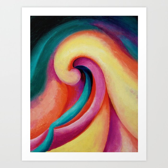 Colored Waves - Series 1, No. 3 Portrait Painting  by Georgia O'Keeffe Art Print