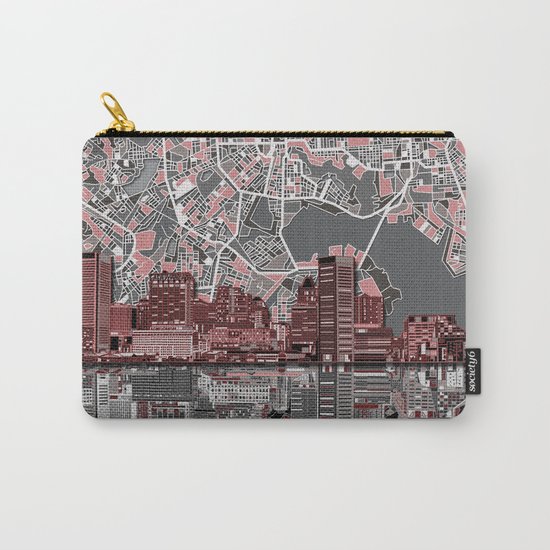 baltimore city skyline abstract Carry-All Pouch