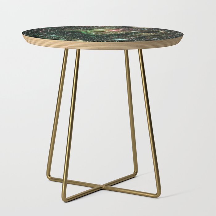 Eagle Nebula Pillars of Creation Dark : Pink Teal Side Table