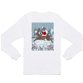 Santa Claws and the Jackalope Long Sleeve T-shirt