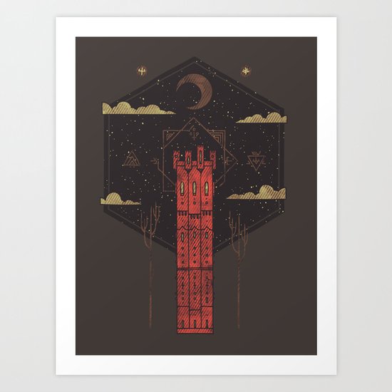The Crimson Tower Art Print
