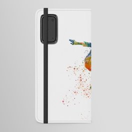 watercolor skater Android Wallet Case