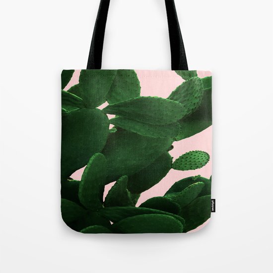 Cactus On Pink Tote Bag