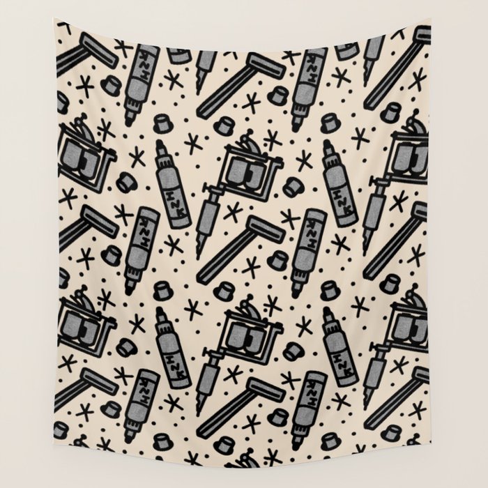 Traditional tattoo machine Wall Tapestry by Traditional tattoo artist Society6