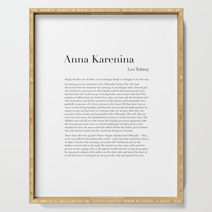 Anna Karenina by Leo Tolstoy Serving Tray