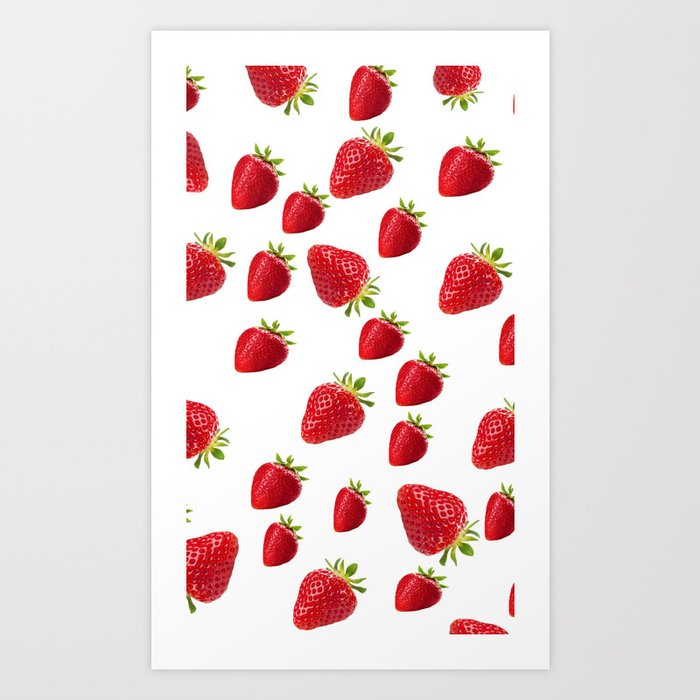 Strawberry Pattern  Art Print