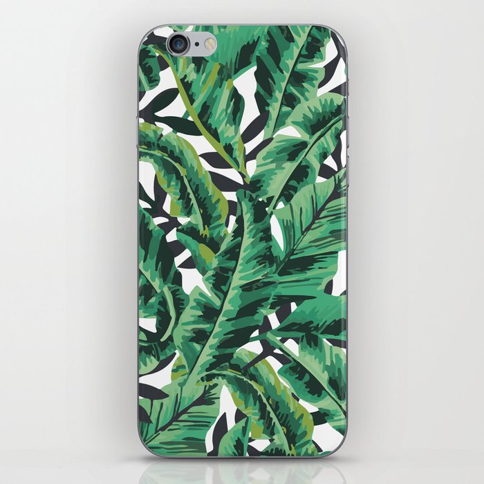Tropical Glam Banana Leaf Print iPhone Skin