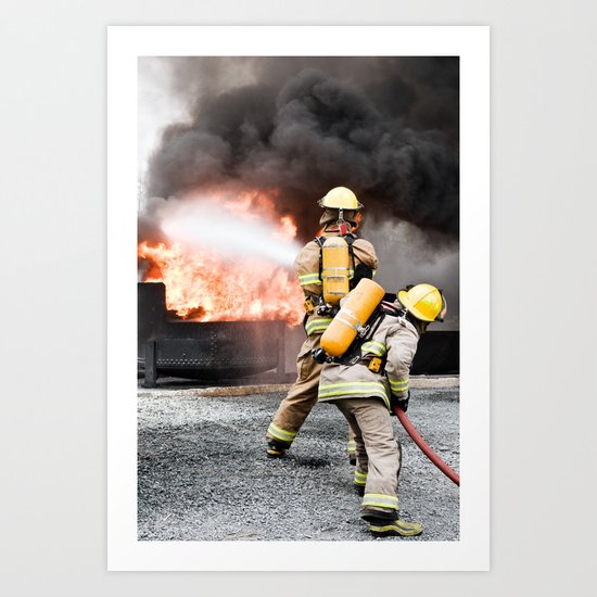 Firefighting Art Print