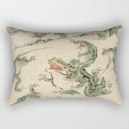Battle of the Frogs Rectangular Pillow
