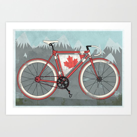 Love Bike, Love Canada Art Print