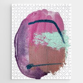 Gumdrop: a vibrant minimal abstract mixed-media piece by Alyssa Hamilton Art Jigsaw Puzzle