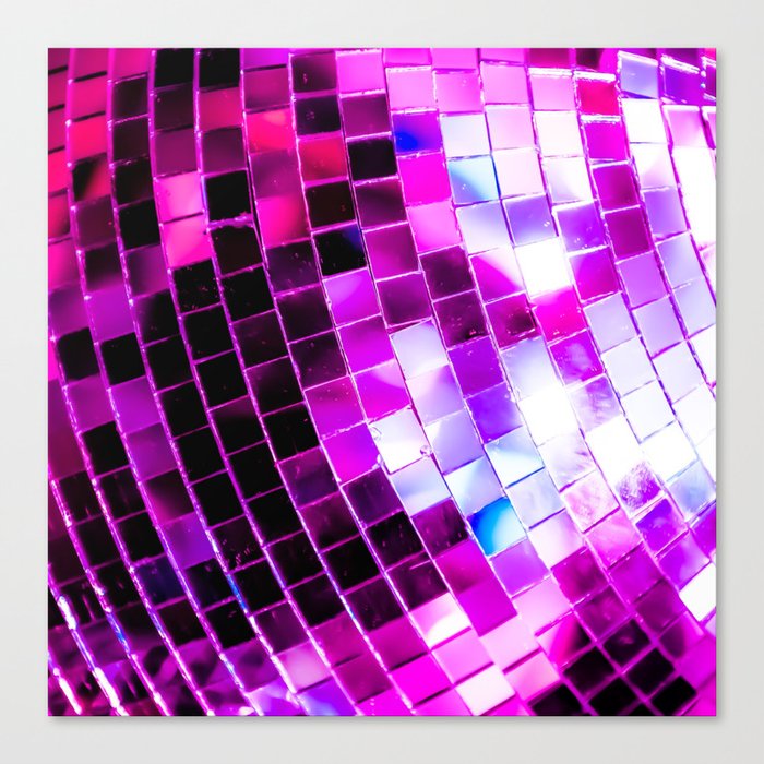 Purple Disco Ball Canvas Print