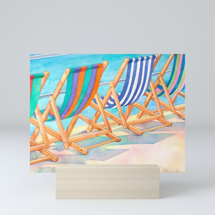 Beach Chairs Mini Art Print
