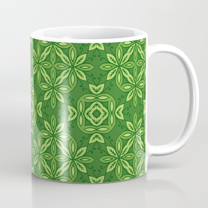 Green Oriental Design Coffee Mug