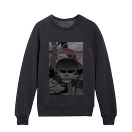 Abstract lines with Skull Kids Crewneck