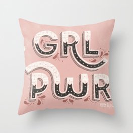 GRL PWR - Pink Throw Pillow