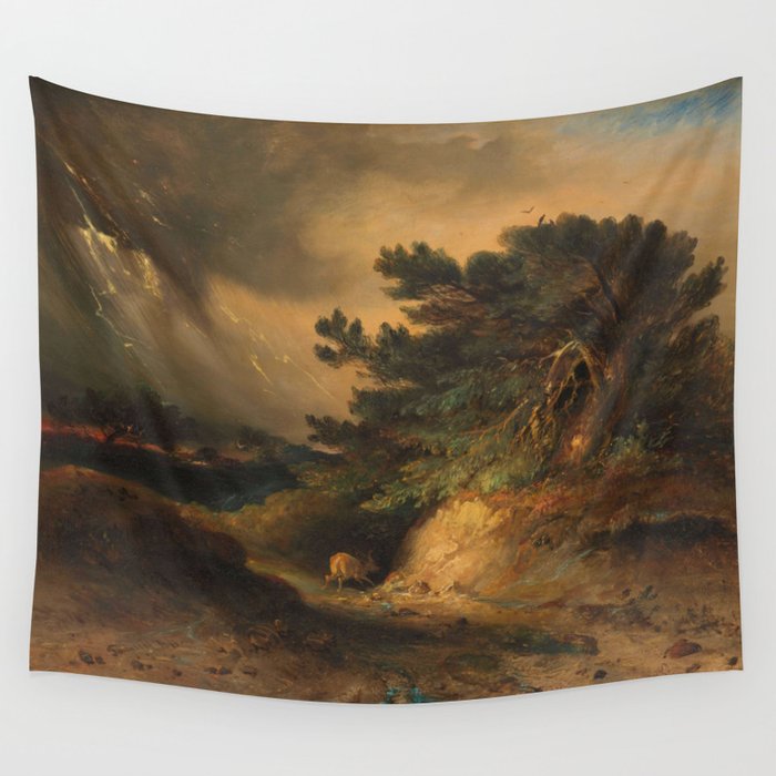 The Thunderstorm, Johannes Tavenraat, 1843 Wall Tapestry