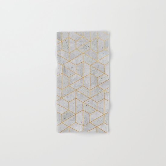 Concrete Hexagonal Pattern Hand & Bath Towel
