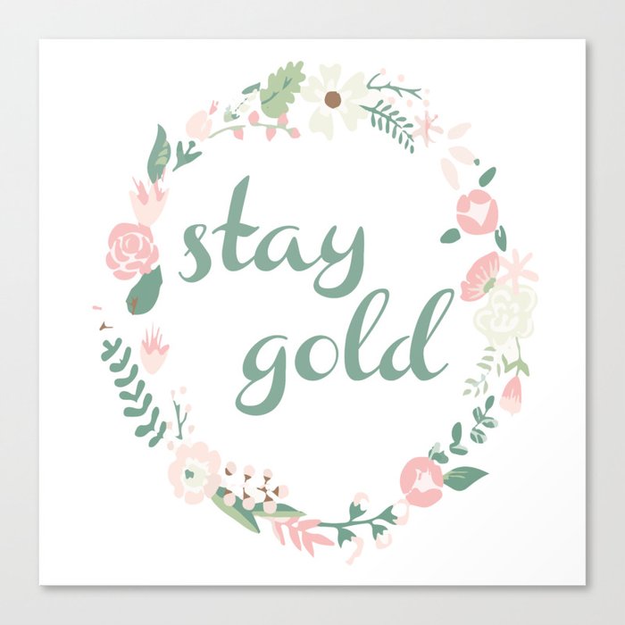 STAY GOLD // WREATH Canvas Print