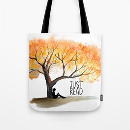 Just read Tree Theme Tote Bag