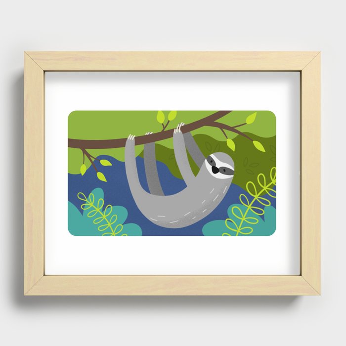 Sloth Recessed Framed Print