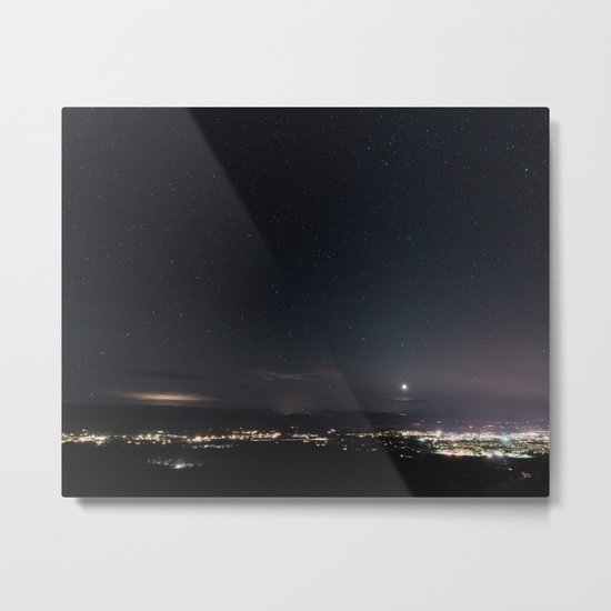Arizona Desert Night Sky Stars Metal Print