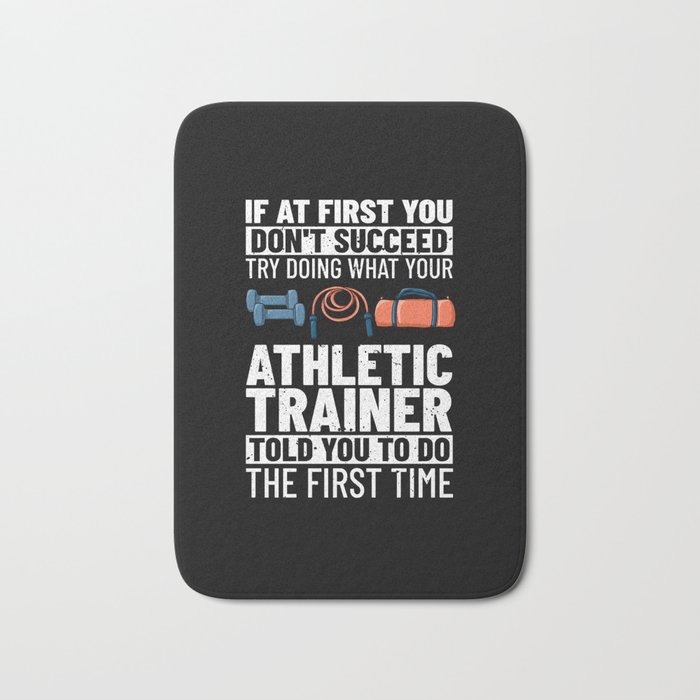 Athletic Trainer Coach Training Program Sport Bath Mat