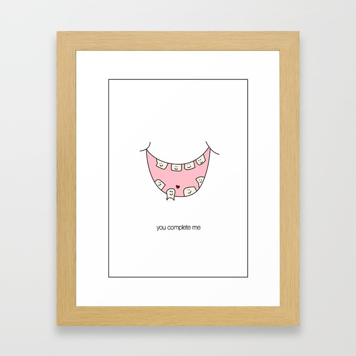 Cute Humorous Valentines Day Framed Art Print