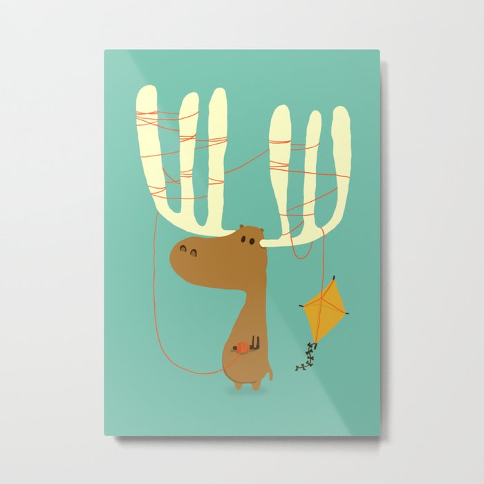 A moose ing Metal Print