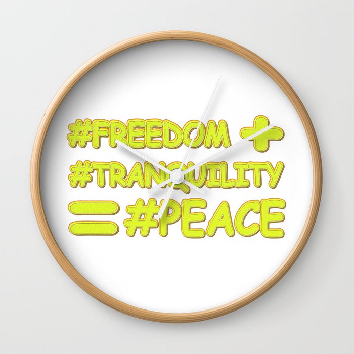 "PEACE FORMULA EQUATION" Cute Design. Buy Now Wall Clock