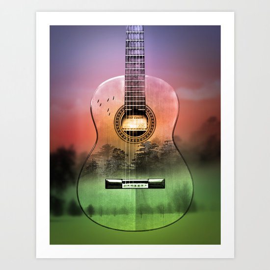 GUITAR MUSIC Art Print