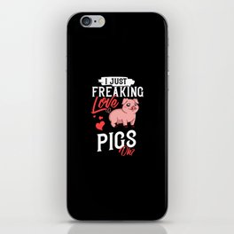 Mini Piggy Pig Farmer Funny iPhone Skin