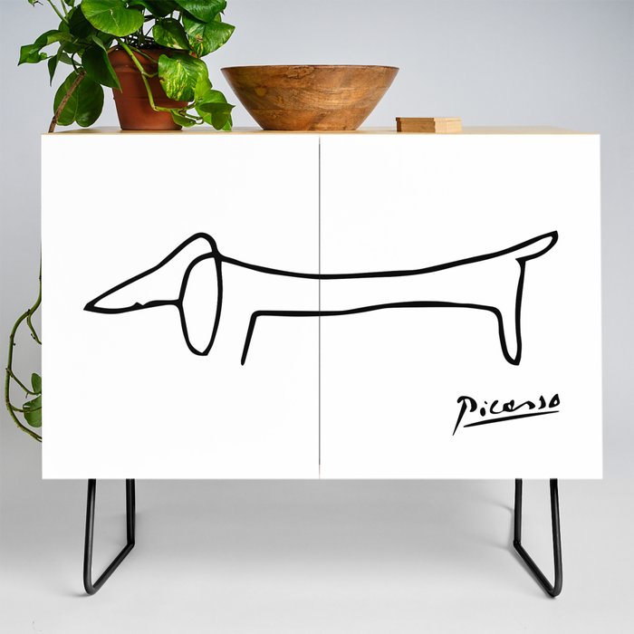 Pablo Picasso Dog Artwork T Shirt, Colored Reproduction