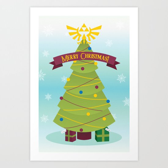 A Triforce Christmas Art Print