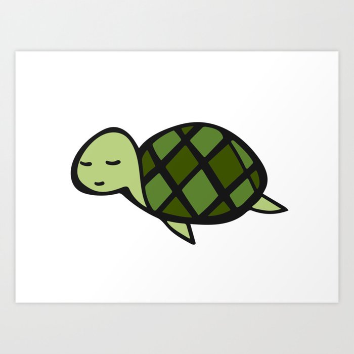 Peaceful Turtle Art Print