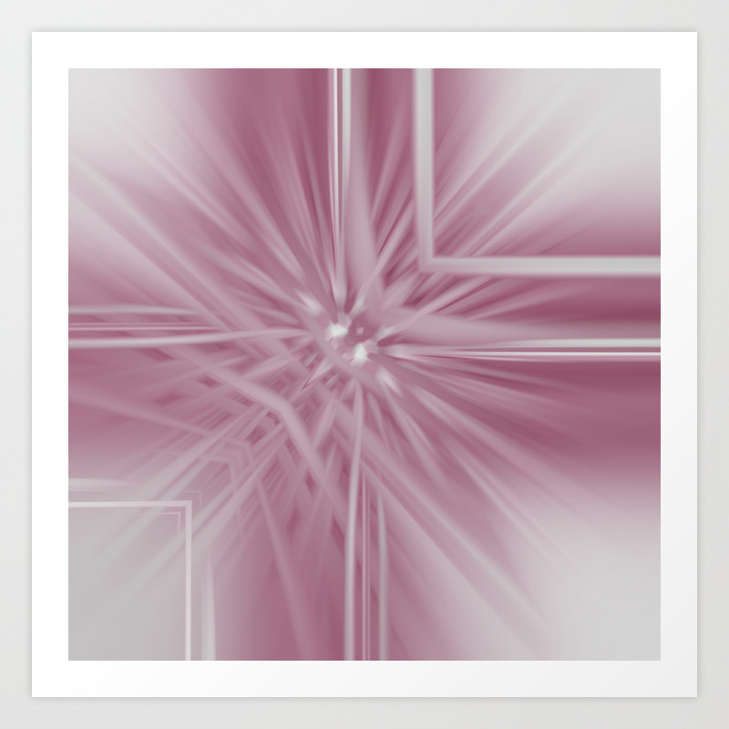 Reflecting Pastel Pink Abstract Art Print By Artaddiction45 Society6