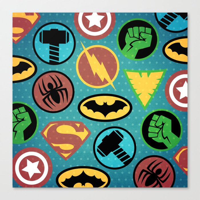 Superheroes Everywhere Canvas Print