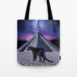 Mythical Chichén Itzá Panther Tote Bag