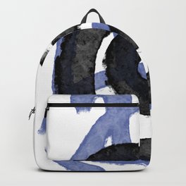 Royal Backpack | Brushstrokes, Ink, Inspirational, Vintage, Modern, Pop Art, Painting, Purple, Protest, Black And White 