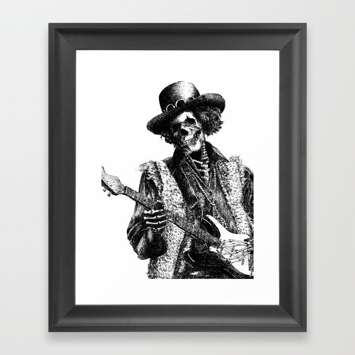 The Legend of Guitarist Framed Art Print