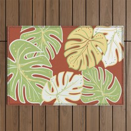 Tropical Leaves Outdoor Rug