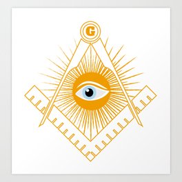 Freemasonry symbol Art Print