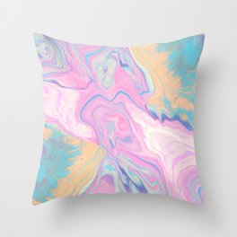 Get Creative with Pastel Marble Throw Pillow