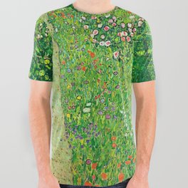 Gustav Klimt "Orchard With Roses" All Over Graphic Tee