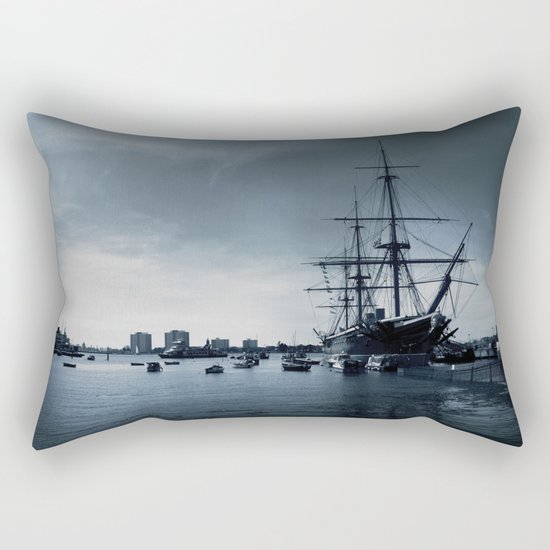 Ship The Warrior HMS 1860 Rectangular Pillow