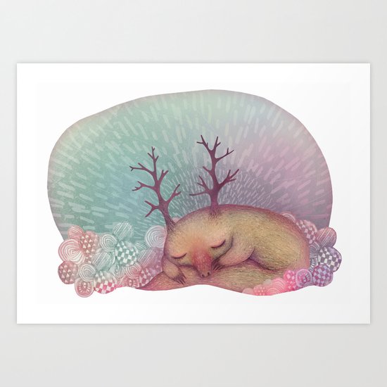 Deep Winter Dreaming (With Eyes Closed) Art Print