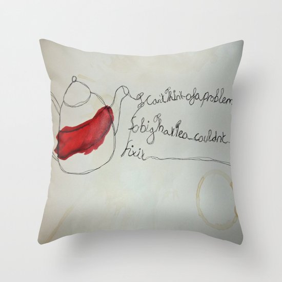 Tea Saves Throw Pillow