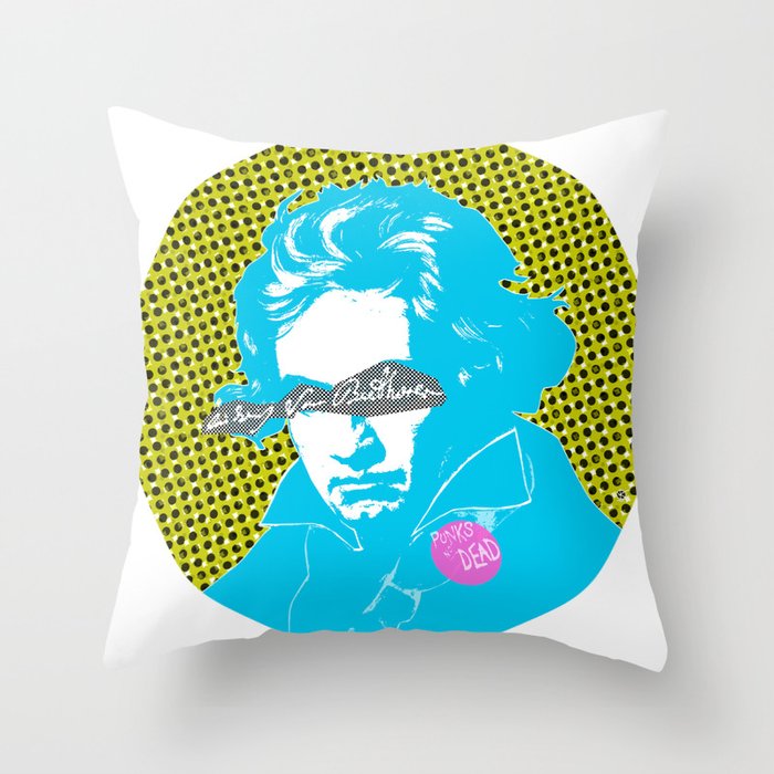 Ludwig van Beethoven 14 Throw Pillow