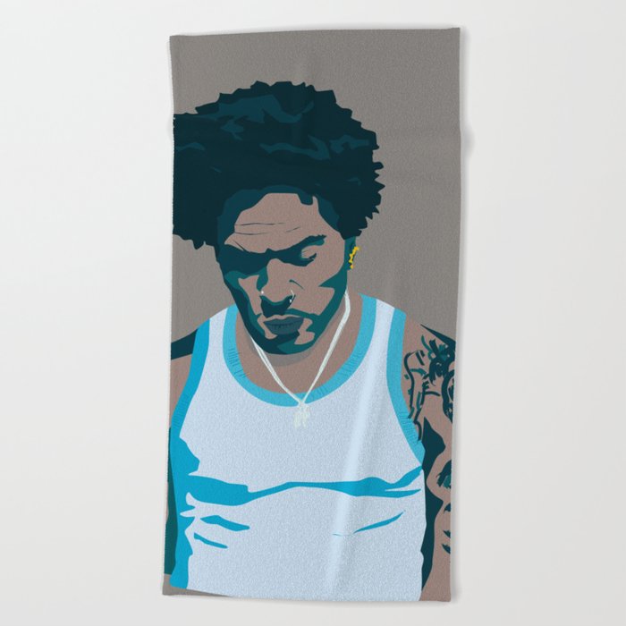 Lenny Kravitz Portrait Iii Beach Towel By Weboongo Society6