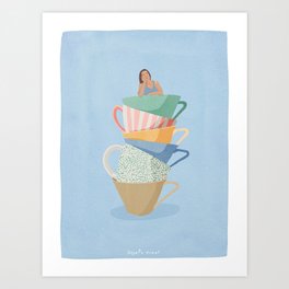 How Much Coffee is Too Much Coffee Art Print